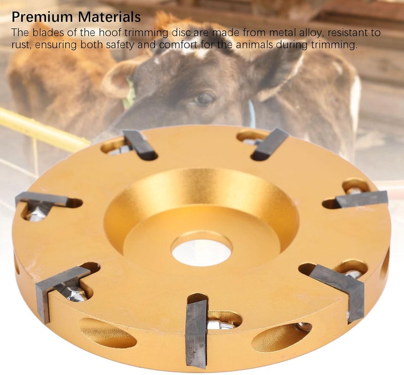 Livestock Hoof Trimming Disc, Metal Alloy Hoof Trimming Grinder Disc with Seven - Tooth Design for Cattle Horses Sheep, Rust - Durable Hoof Claws Care Tool - Image 5