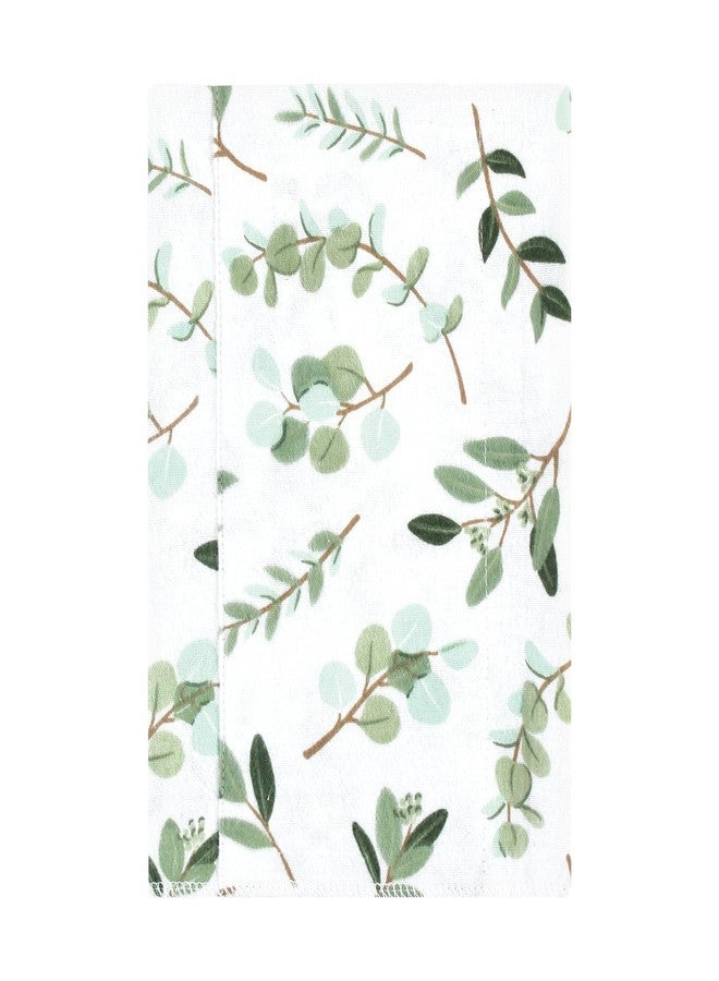 Luvable Friends Hudson Baby Flannel Burp Cloths 7pk, Sage Eucalyptus - Image 2