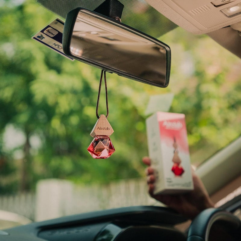Airelab Car Air Freshener 8ml | Perfume-Style Fragrance Inspired by T. Ford lost cherry | Natural Essential Oil Glass Bottle with Wooden Diffuser | Lasts Up to 60 Days - Image 4