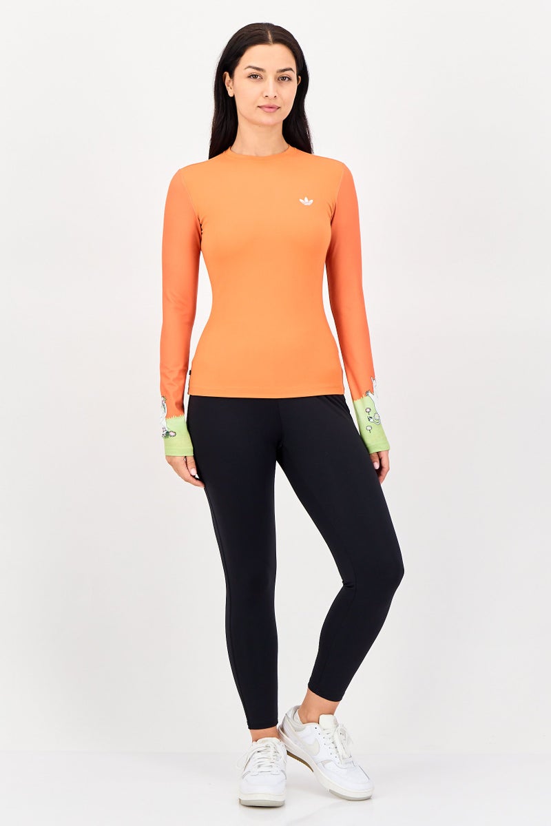adidas Originals Moomin x Adidas Originals Women Sportswear Fit Long Sleeve Outdoor T-Shirt, Orange - Image 3