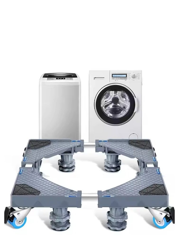 Washing Machine Base Stand, Adjustable Mobile Base，With Universal Wheels And 4 Single Lock Wheels, Moisture Resistant And Durable，Suitable For Washing Machines, Dryers, Refrigerators