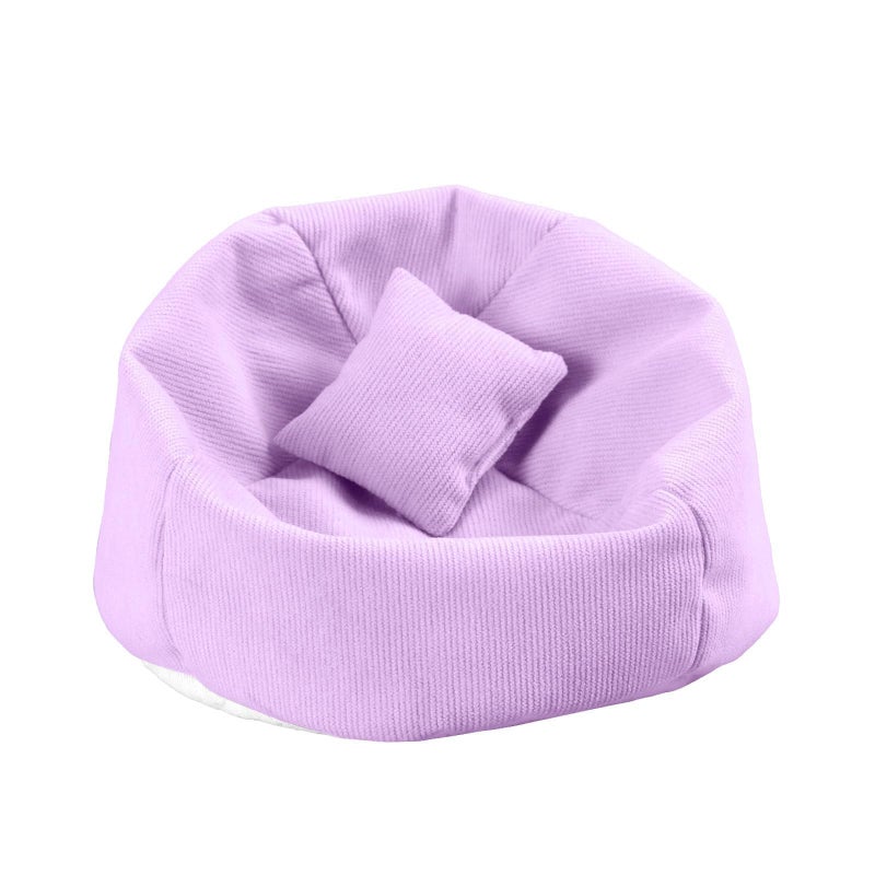 Walant Doll Car Seat Compatible with Labubu, Handmade Bean Bag Chair for 15-17cm Doll, Anti-Slip Bottom, Cute Doll Accessories for Display, Fans&Collectors Gifts, Durable Corduroy Fabric (Light Purple) - Image 1