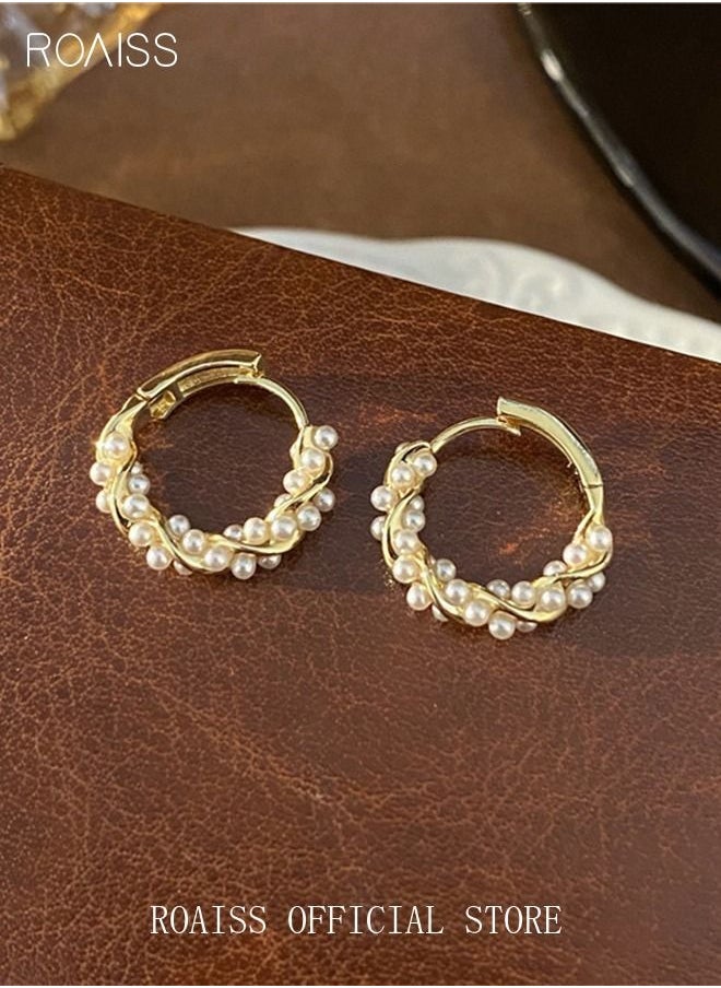 1 Pair of Pearls Earrings Baroque Simple Fashion Ins Style Sweet Exquisite Elegant Alloy Dangle Ear Drop Hoops Studs Gift for Women Ladies Girls Golden - pzsku/Z2EE95E32087C56610655Z/45/_/1651913996/06d20835-69ef-4001-9a04-dc310f7086cf