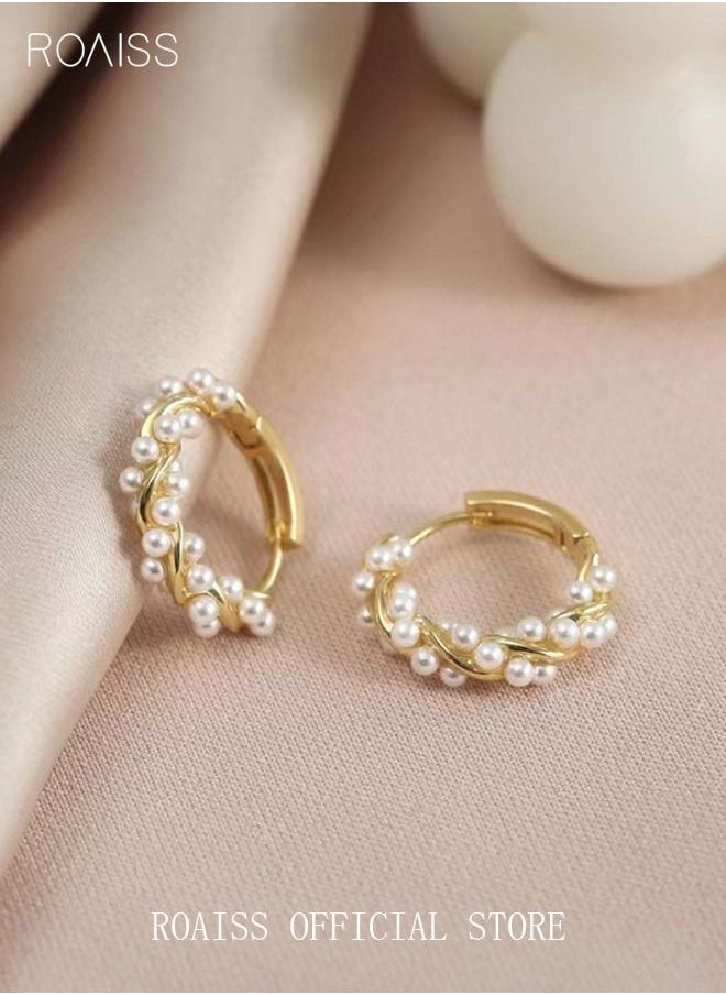 1 Pair of Pearls Earrings Baroque Simple Fashion Ins Style Sweet Exquisite Elegant Alloy Dangle Ear Drop Hoops Studs Gift for Women Ladies Girls Golden - pzsku/Z2EE95E32087C56610655Z/45/_/1651913996/13798d0a-8d50-4f0e-b6d3-876a3bc4979c