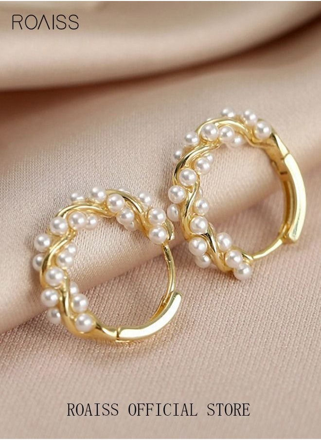 1 Pair of Pearls Earrings Baroque Simple Fashion Ins Style Sweet Exquisite Elegant Alloy Dangle Ear Drop Hoops Studs Gift for Women Ladies Girls Golden - pzsku/Z2EE95E32087C56610655Z/45/_/1651913996/3673adba-9b87-4cb2-8198-63e196a64638