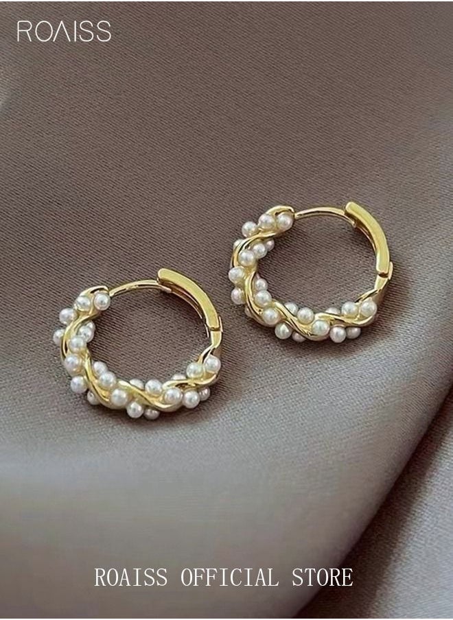 1 Pair of Pearls Earrings Baroque Simple Fashion Ins Style Sweet Exquisite Elegant Alloy Dangle Ear Drop Hoops Studs Gift for Women Ladies Girls Golden - pzsku/Z2EE95E32087C56610655Z/45/_/1651913996/92ef12d9-a0eb-4f4c-bcbf-a182ba01a69f