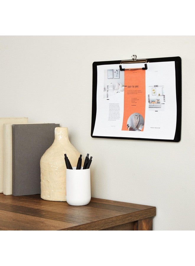 يوفال مجموعة من 4 ألواح بلاستيكية سوداء بمشبك منخفض الارتفاع، ألواح تثبيت أفقية مقاس 12.4 × 8.9 بوصة، تخطيط أفقي، مقاس الحروف للرسم والتخطيط والمستلزمات الفنية - Image 3