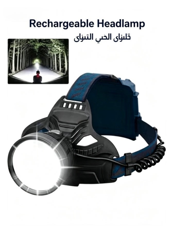 jaexest كشافات رأس LED قابلة لإعادة الشحن للبالغين – كشاف رأس فائق السطوع – قابل للتعديل 90 درجة مع 4 أوضاع – مقاوم للماء IPX5 قابل لإعادة الشحن عبر USB للتخييم والجري والصيد وركوب الدراجات والتسلق والمشي لمسافات طويلة وصيد الأسماك - Image 1