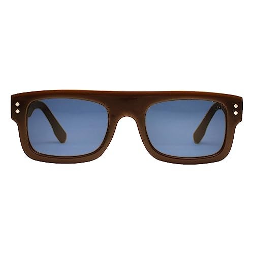 Peter Jones Brown Broad Oversized Thick Frame Badshah Style UV Protected Unisex Sunglasses (ZN3637BR) - Image 3
