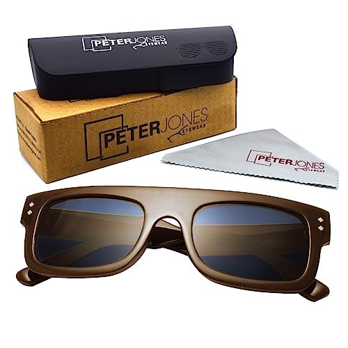 Peter Jones Brown Broad Oversized Thick Frame Badshah Style UV Protected Unisex Sunglasses (ZN3637BR) - Image 4