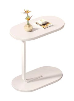 XiuWoo Couch Table, C Shaped End Table, Sofa Side Table Slide Under for Living Room Bedside Bathroom Rustic Office Laptop Snack Coffee Table, Metal Frame, Easy Assembly 45*30*63CM  - Image 2