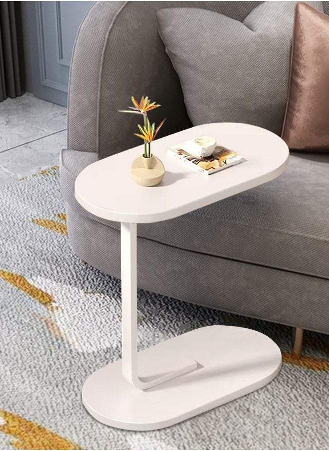 XiuWoo - Couch Table, C Shaped End Table, Sofa Side Table Slide Under for Living Room Bedside Bathroom Rustic Office Laptop Snack Coffee Table, Metal Frame, Easy Assembly 45*30*63CM - Image 1