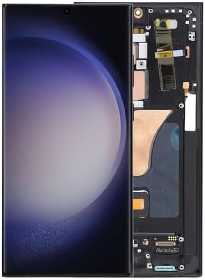 استبدال شاشة Samsung Galaxy S23 Ultra SM S918U 5G 6.8 بوصة مع تجميع الديجيتايزر والإطار والأدوات بلون أسود متجمد - Image 3