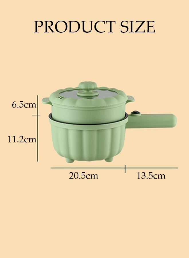 DUNISO 2L Electric Cooking Pot Non-Stick Mini Electric Pot with Steamer 2 Gear Rapid Portable Multifunctional Electric Hot Pot with Overheat Boil Dry Protection Multi-Cooker with Lid for Travel Dormitory - Image 4