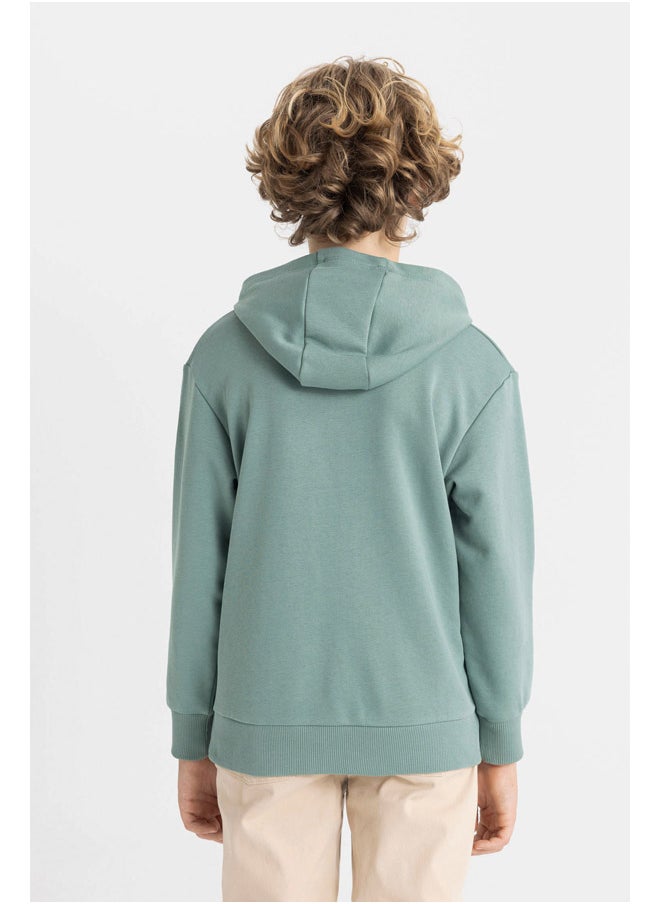 DeFacto - Boy Knitted Regular Fit Hooded Long Sleeve Sweatshirt - Image 1