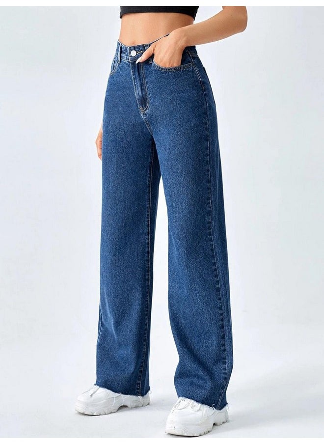 Kotty KOTTY Women's High Rise Cotton Lycra Blend Ankle Length Relaxed Fit Jeans  - Image 3