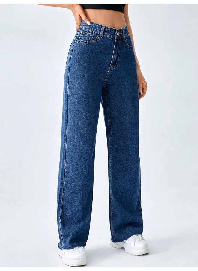 Kotty KOTTY Women's High Rise Cotton Lycra Blend Ankle Length Relaxed Fit Jeans  - Image 5