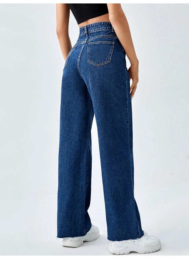 Kotty KOTTY Women's High Rise Cotton Lycra Blend Ankle Length Relaxed Fit Jeans  - Image 4
