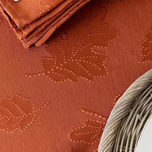 Benson Mills Harvest Legacy Damask Fabric Table Cloth Fall, Harvest, and Thanksgiving Tablecloth (Rust/Burnt Orange, 60" x 120" Rectangular) - Image 4