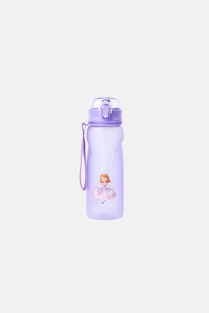 Disney Sofia Series Portable Water Bottle 650 ml, Purple - Image 1
