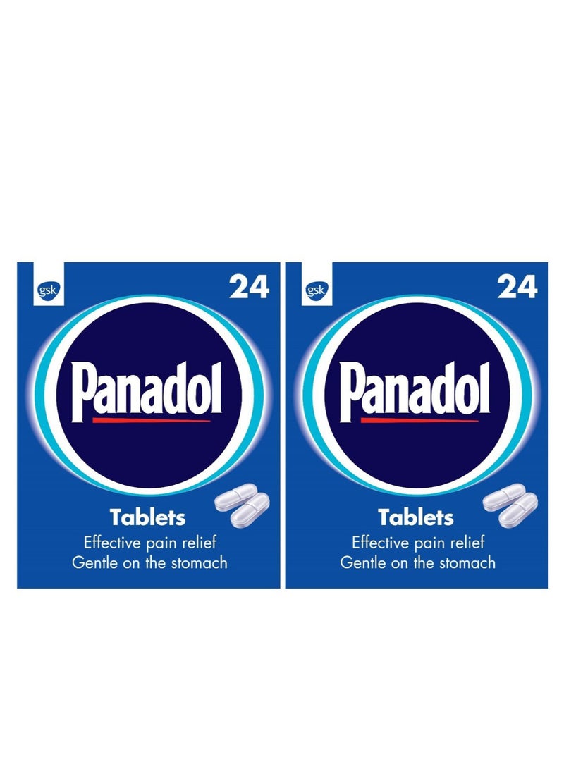 Panadol Pack Of 2 Blue Paracetamol 500 Mg 24 Tabs  - Image 2