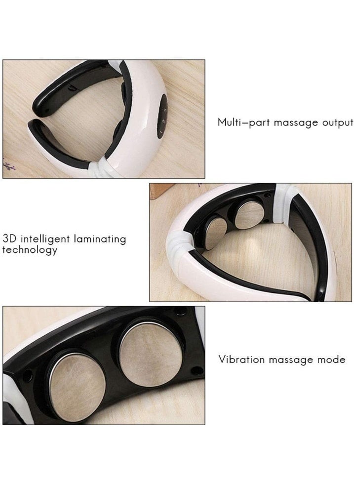 مدلك كهربائي نبضي للرقبة وفقرات العنق متعدد الوظائف – جهاز علاج فقرات الرقبة بالنبضات الكهربائية (EMS) – مدلك ذكي لتخفيف آلام العضلات والتشنجات مع 6 أوضاع تدليك علاجية – مناسب للرقبة والظهر والخصر والساقين - Image 5