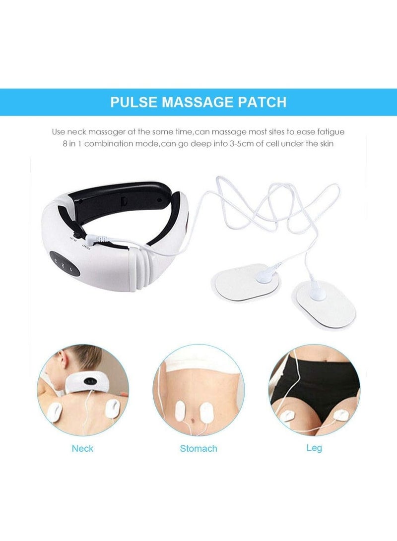 مدلك كهربائي نبضي للرقبة وفقرات العنق متعدد الوظائف – جهاز علاج فقرات الرقبة بالنبضات الكهربائية (EMS) – مدلك ذكي لتخفيف آلام العضلات والتشنجات مع 6 أوضاع تدليك علاجية – مناسب للرقبة والظهر والخصر والساقين - Image 4