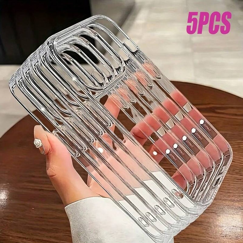 5-Pack TPU Soft Transparent Phone Case for Apple iPhone 18 Pro Max / 17/16/15/14/13/12/11 Series
