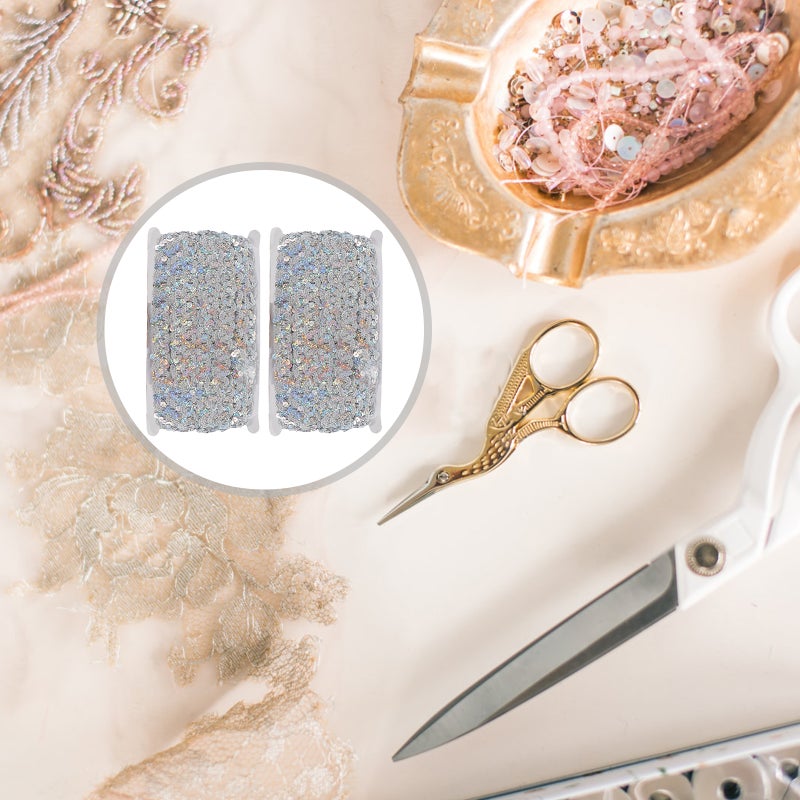 2pcs DIY Sequin Laces DIY Stage Clothes Accessories Decorative Sequin Lace - Image 3