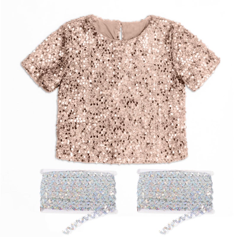 2pcs DIY Sequin Laces DIY Stage Clothes Accessories Decorative Sequin Lace - Image 1