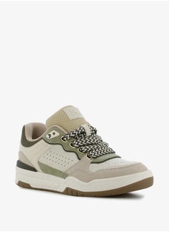 SJ Women's Panelled Lace-Up Low Ankle Sneakers  - Image 1