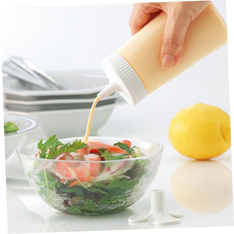 Leak Proof 8oz Condiment Squeeze Bottles Set Kitchen Ketchup Mustard Sauce Dispensers - Image 3