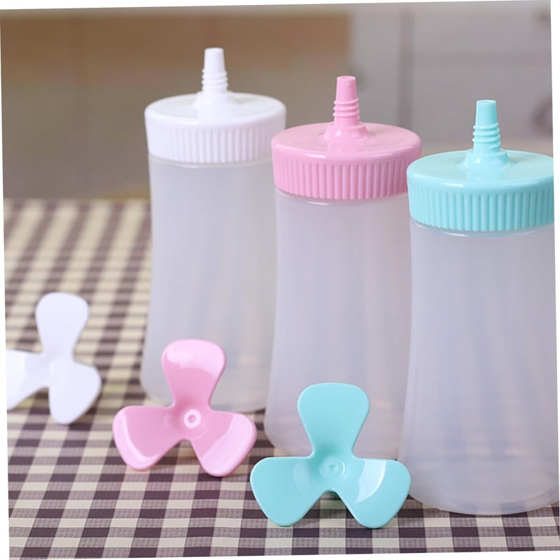 Leak Proof 8oz Condiment Squeeze Bottles Set Kitchen Ketchup Mustard Sauce Dispensers - Image 5