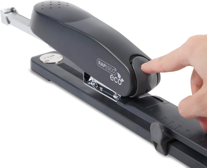 RAPESCO 1480 ECO Heavy Duty Front Loading Long Arm Stapler 790, 50 Sheet Capcity, Charcoal, & 2,000 x Staples - Image 3