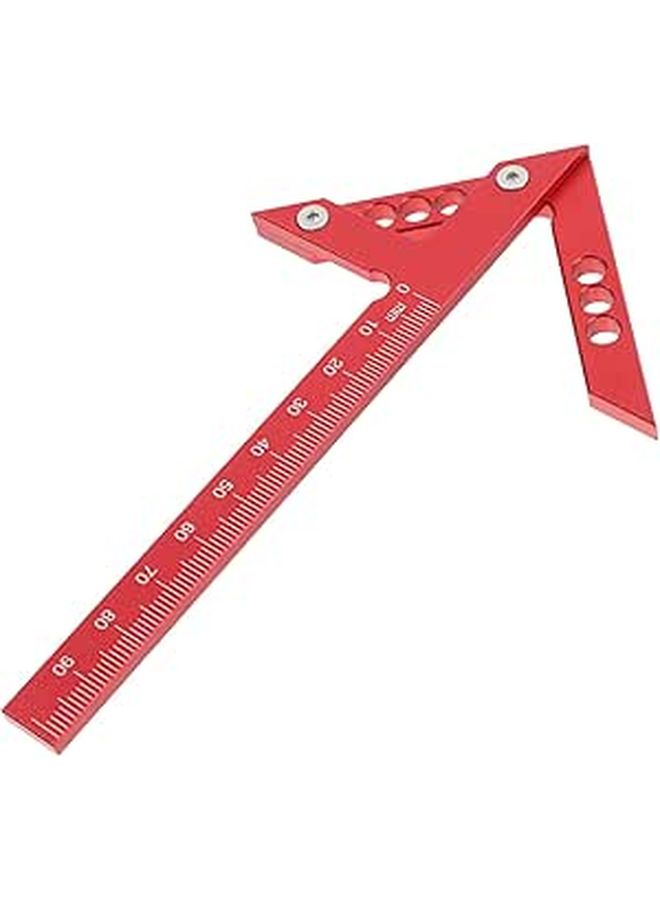 Aluminum Alloy Red Center Scriber Woodwork 45 Degree Marking Gauge For Center Vertical And Right Angle Lines Layout Measurement Tool - Image 1