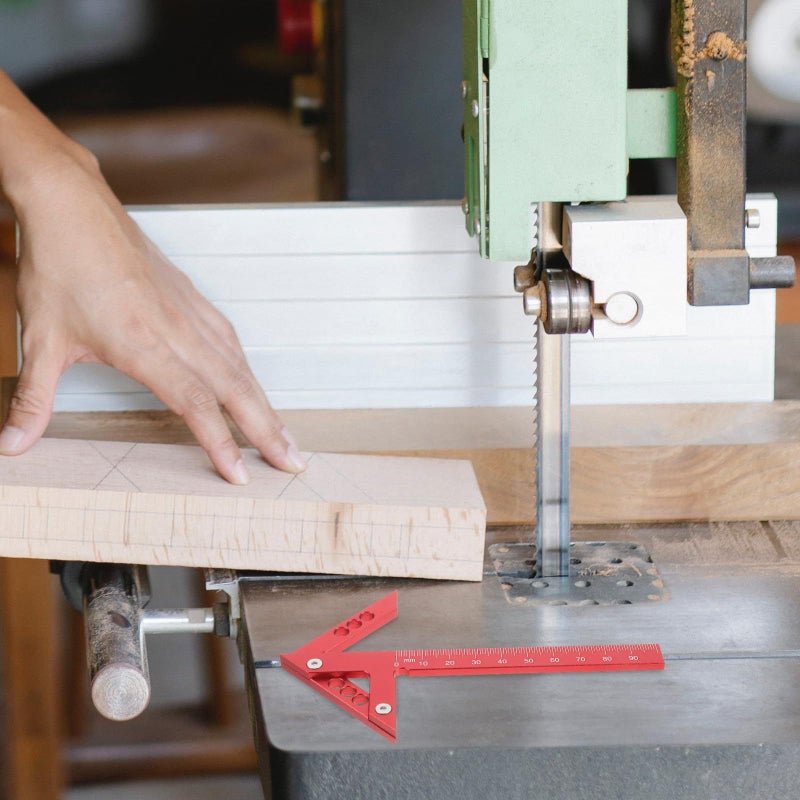 Aluminum Alloy Red Center Scriber Woodwork 45 Degree Marking Gauge For Center Vertical And Right Angle Lines Layout Measurement Tool - Image 5