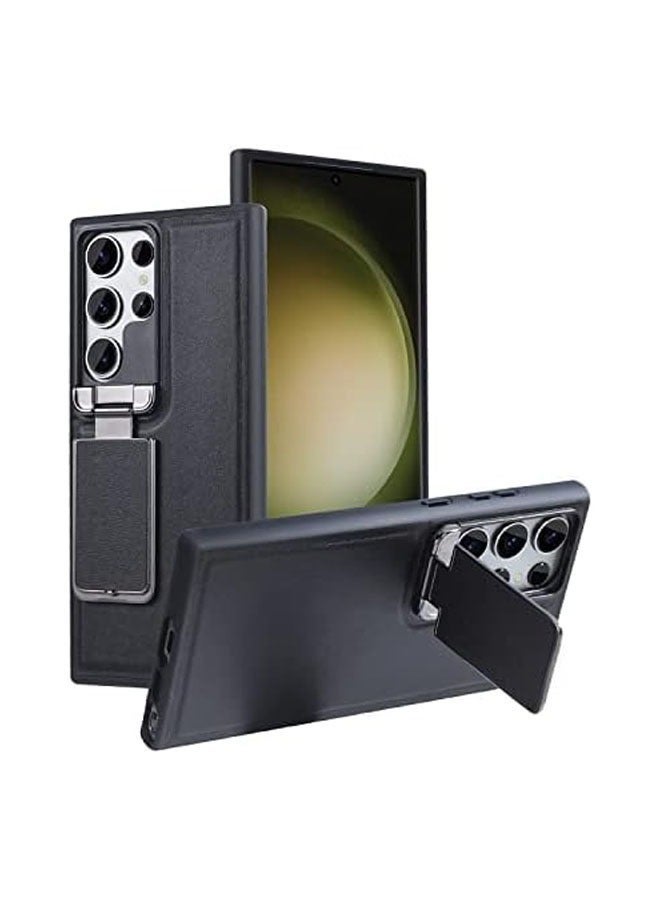 general For Samsung Galaxy S25 Ultra Soft Leather Case [Stand/Flip Lens Protection] Compatible with Samsung S25 Ultra Slim TPU Case for added protection and a stylish touch - Image 1