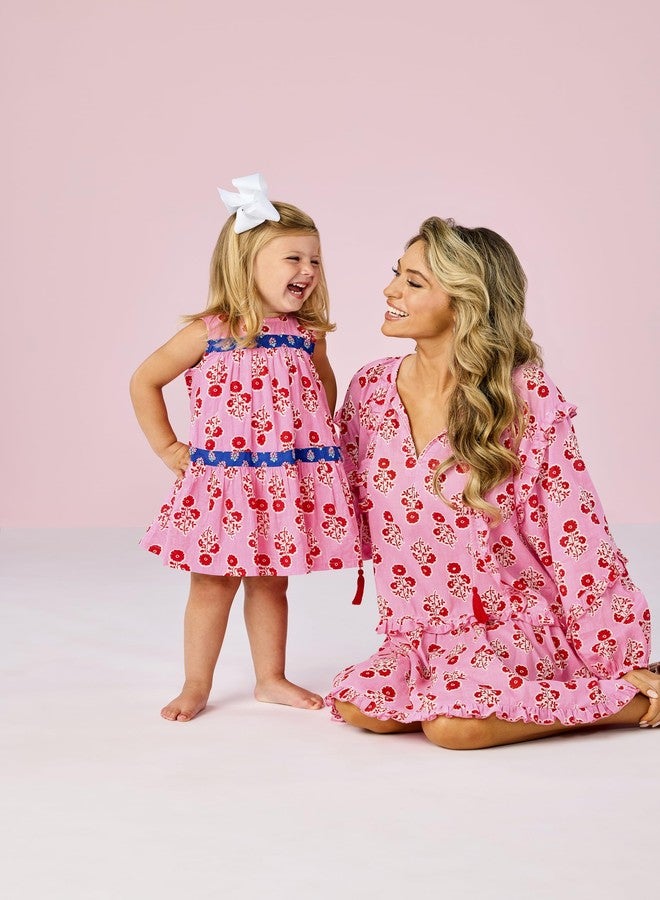Mud Pie Children's Mixed Print Dress; 4T Pink Floral - Image 4