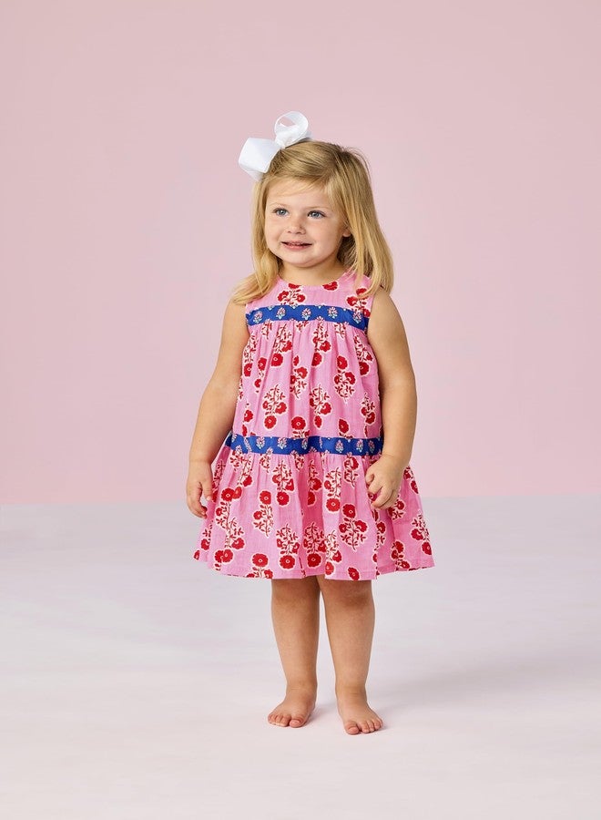 Mud Pie Children's Mixed Print Dress; 4T Pink Floral - Image 3
