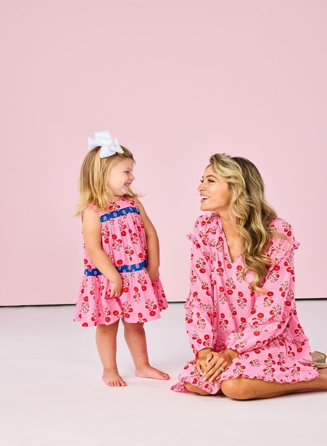 Mud Pie Children's Mixed Print Dress; 4T Pink Floral - Image 2