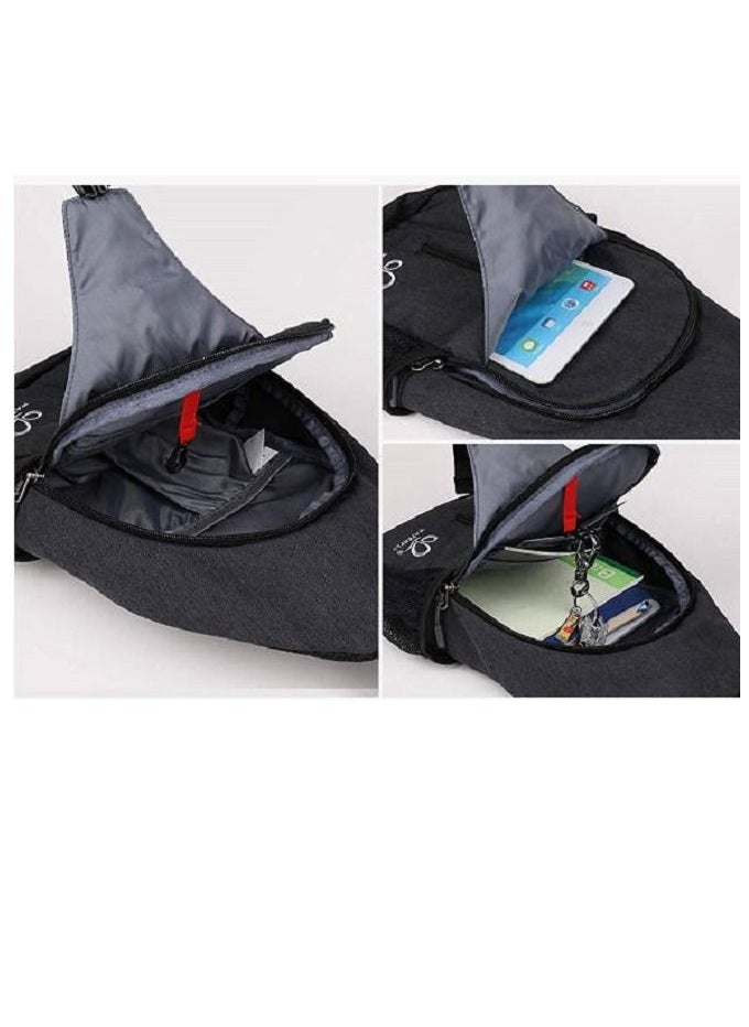 Generic - Crossbody Sling Backpack Sling Bag  Travel Hiking Chest Bag Shoulder Bag Daypack for Men，Backpack for Men with Bottle Holder,Gift Sports for Men - Image 1