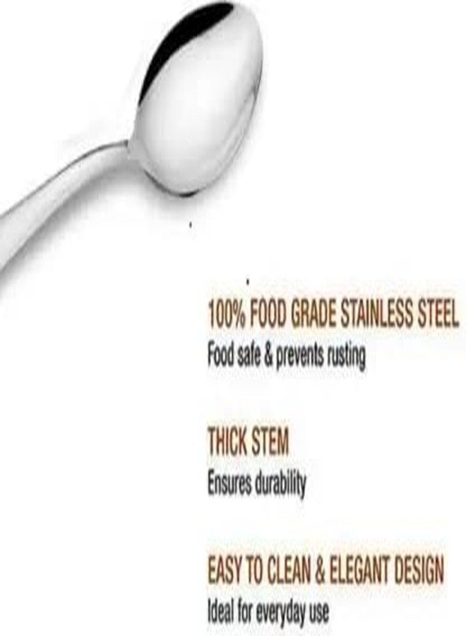 Walker’s Decor Stainless Steel Spoon Fork Cutlery Set Stainless Steel Cutlery Set (Pack of 24) Steel Table Spoon Set - Image 2