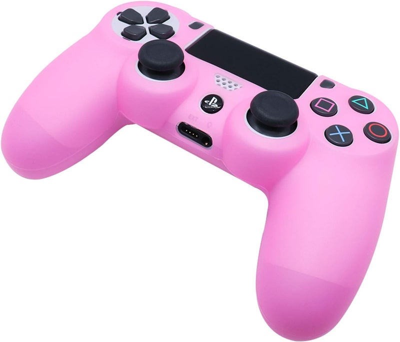 RALAN Silicone Controller Skin Protector for PS4 - Pro Thumb Grip x6, Skull Cap Grip x2 (Camouflage Pink+White Pink) - Image 4