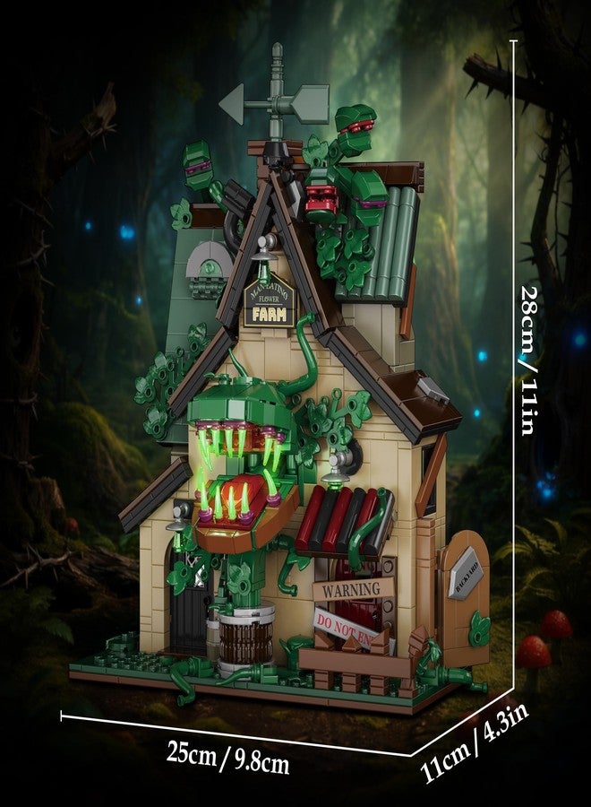 Vziimo Horror House Building Set, Cannibal Flowers House with Openable Mouth Model Kit, Horror Village Town Architecture Kit, Collectible Gift for Teens Adults 14+ (1128 PCS) - Image 5