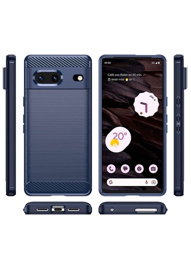 CATANES Google Pixel 7a Case Cover Soft TPU Bumper Protective Back Blue - Image 3