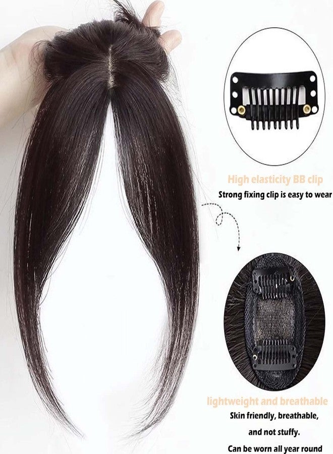 Aeenioy Front Hair Extensions for Women, Extensions for Thinning Hair, Extension for Instant Volume, Brown Black Hairs Topper for Women - Image 3