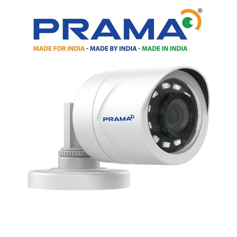 PRAMA مجموعة كاميرات CCTV بدقة 2 ميجابكسل عالية الوضوح مع DVR 8 قنوات 4 كاميرات خارجية 2 داخلية 1 تيرابايت HDD USEWELL WireSMPS والملحقات المطلوبة كشف الحركة باللون الأسود - Image 2