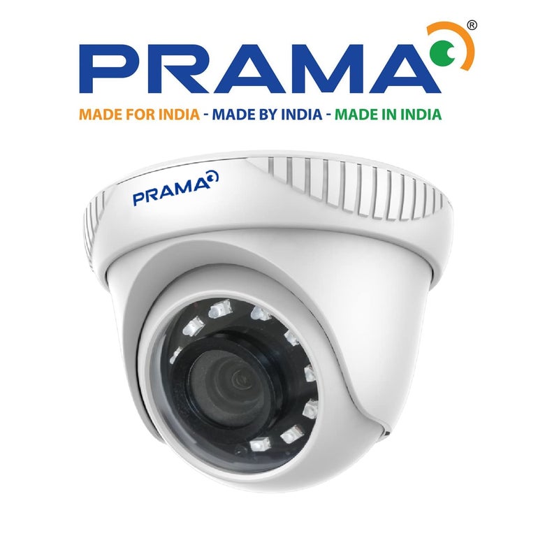 PRAMA مجموعة كاميرات CCTV بدقة 2 ميجابكسل عالية الوضوح مع DVR 8 قنوات 4 كاميرات خارجية 2 داخلية 1 تيرابايت HDD USEWELL WireSMPS والملحقات المطلوبة كشف الحركة باللون الأسود - Image 3