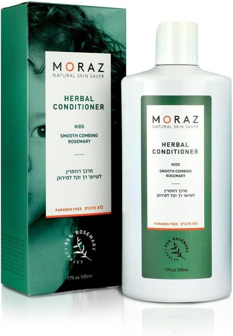Moraz Girls Conditioner Made with Rosemary Extract For Softer Shinier Healthy Hair 17 FL OZ - Image 1