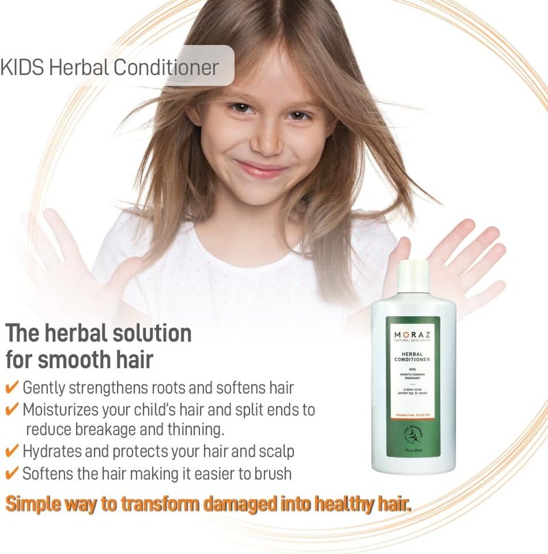 Moraz Girls Conditioner Made with Rosemary Extract For Softer Shinier Healthy Hair 17 FL OZ - Image 2